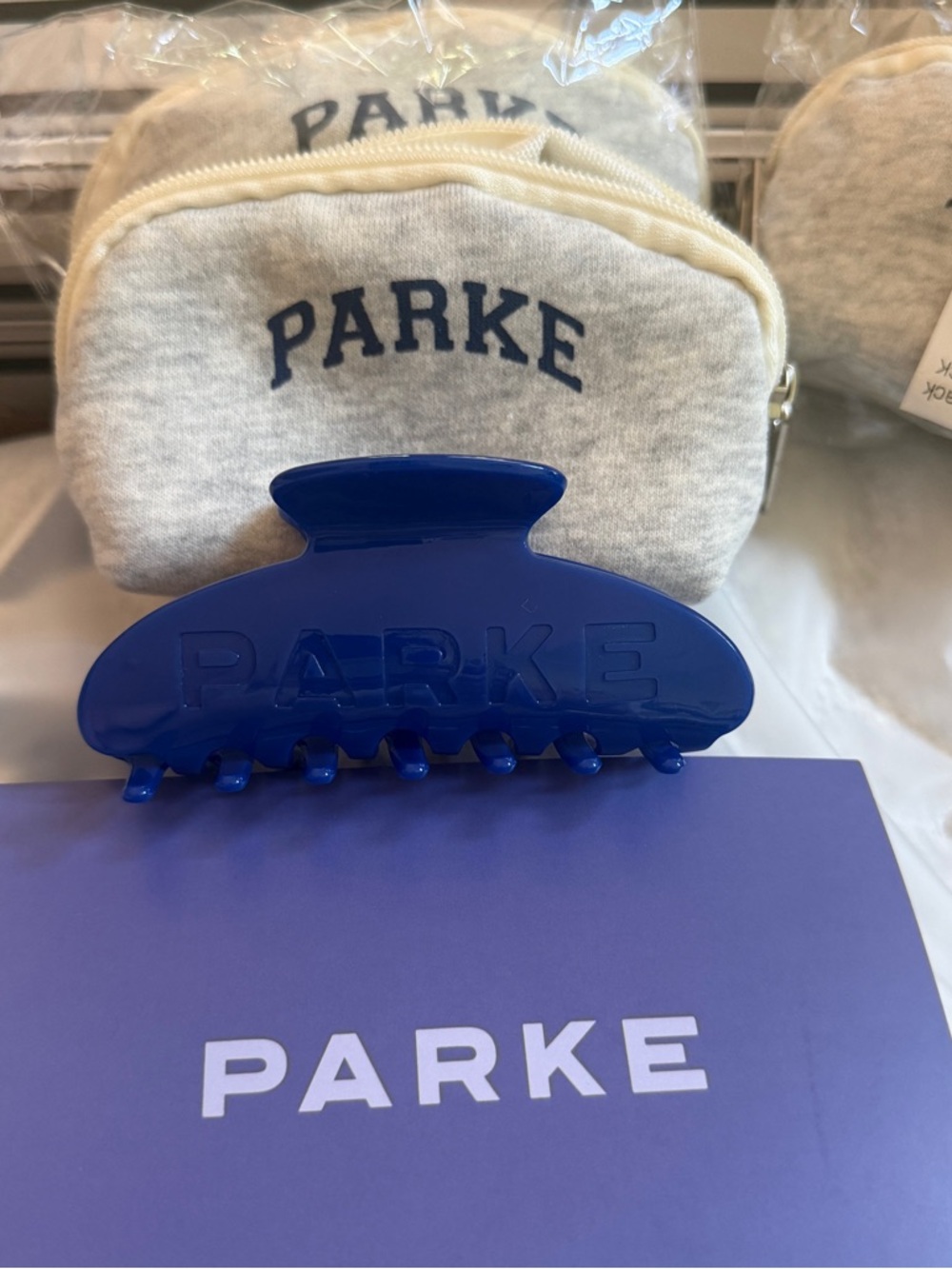 PARKE Denim Hair Claw Clip - Classic Solid Hold